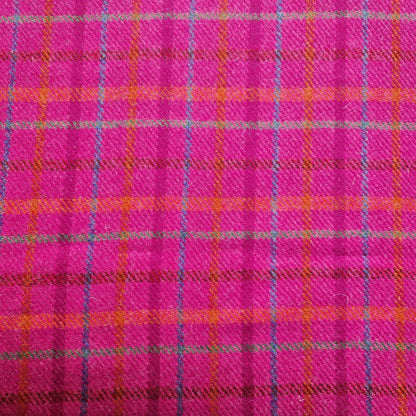 Cerise Check - Buckle Fastening Luxury Harris Tweed Dog Collar