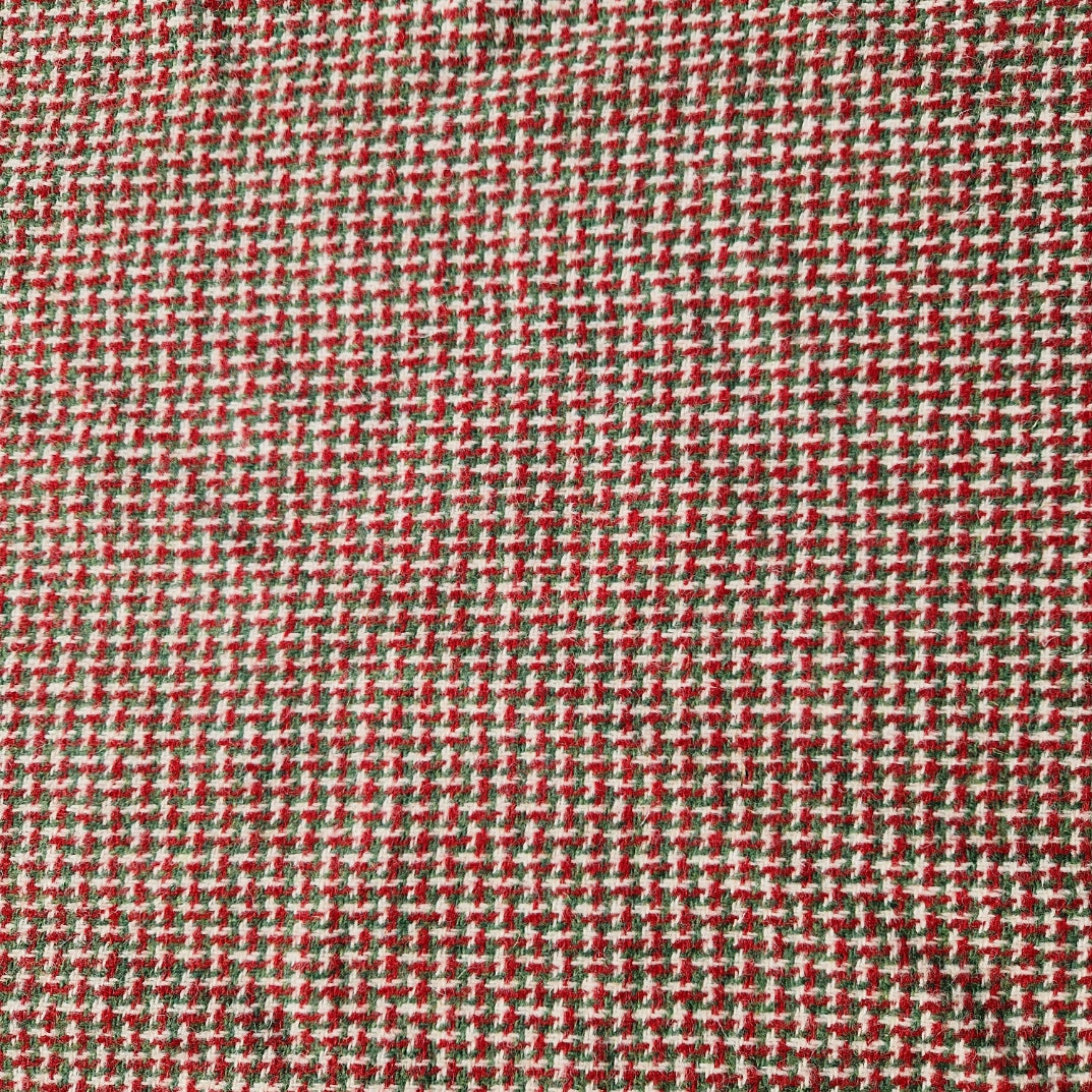 Christmas Houndstooth Harris Tweed Dog Collar