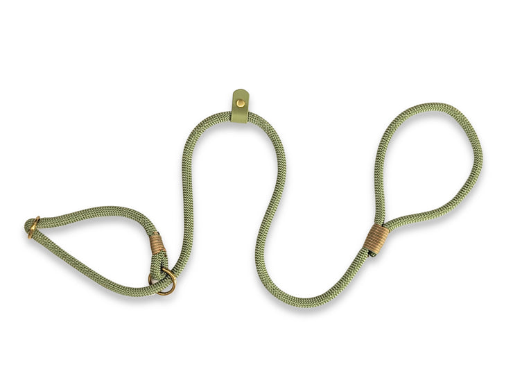 UK Handmade Rope Slip or Clip Dog Lead by Collared Creatures. Holy Guacamole - Stylish and Durable Green Dog Leash. 