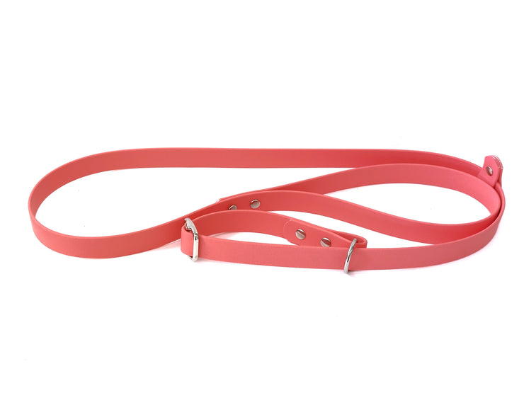 Coral Waterproof Biothane Dog Slip Lead Handmade in Yorkshire