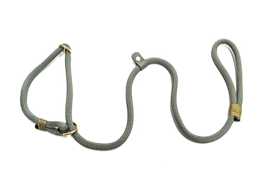 Country Green Handmade Rope Slip or Clip Dog Lead> Made in the UK by Collared Creatures. Fashionable, Strong and Durable Dog Leash. Customisable Colour Options Available. 