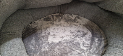 Large Grey Deluxe Comfort Cocoon Dog Bed 30% off