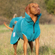 Teal Superior Perfectly Practical Dog Drying Coat