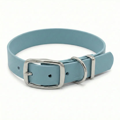 collared creatures duck egg blue biothane buckle collar