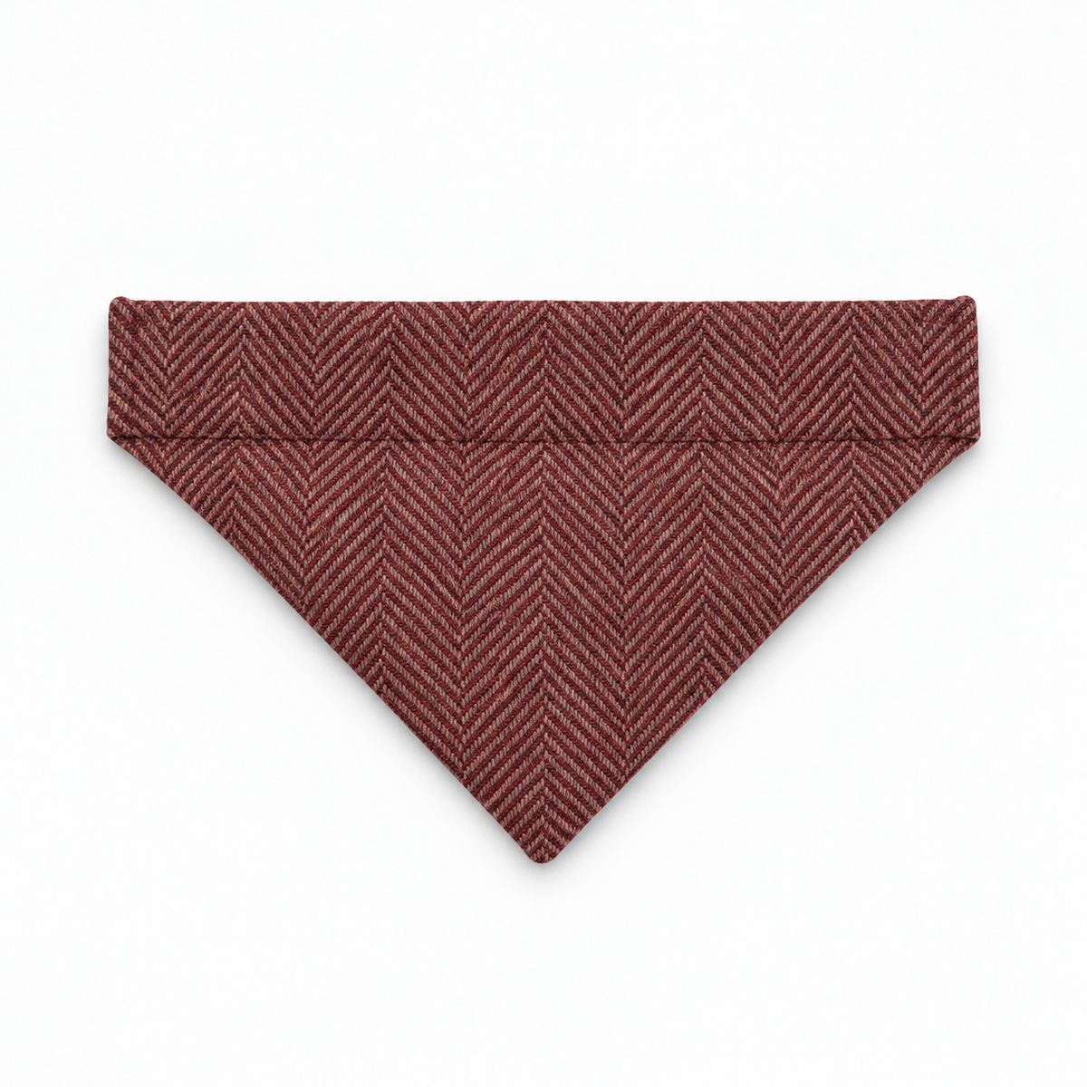 Abraham Moon Rouge Red Herringbone Luxury Dog Collar