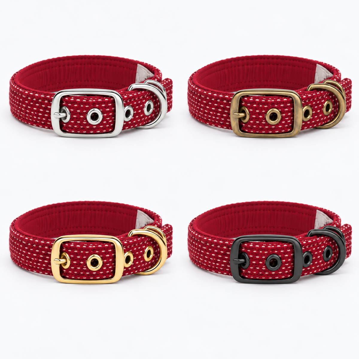 christmas tweed dog collar collared creatures