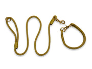Golden Treasure Handmade Rope Dog Collar with Whipping by Collared Creatures. Luxury Designer Rope Dog Collar Made in the UK.