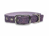 Lilac & Blue Herringbone - Buckle Fastening Luxury Harris Tweed Dog Collar
