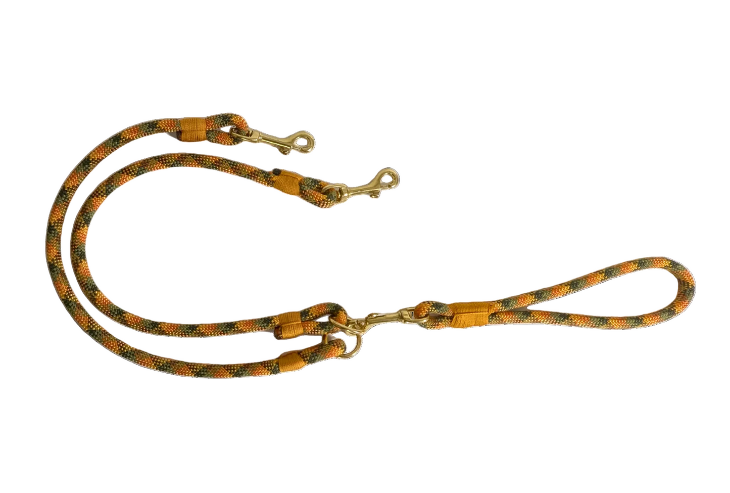 Dog leash with patterned design on a white background