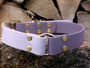 Collared Creatures Mauve & Pastel Pink Multicolour Waterproof Biothane Dog Collar Handmade in Yorkshire