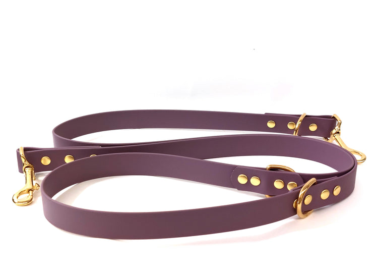 Mauve Waterproof / Biothane Dog Training Lead Handmade in Yorkshire UK