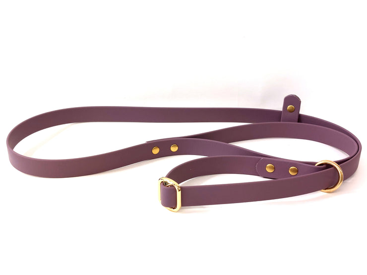 Mauve Waterproof Biothane Dog Slip Lead Handmade in Yorkshire