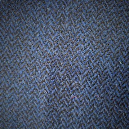 Midnight Blue Herringbone - Buckle Fastening Luxury Harris Tweed Dog Collar