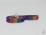 Rainbow check Kempy-Buckle Fastening Luxury Harris Tweed Dog Collar