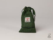 Collared Creatures Dashes of Green Harris Tweed Dog Treat Bag