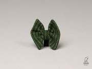 Collared Creatures Dashes of Green Harris Tweed Dog Bow-Tie