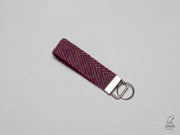 Raspberry Ripple Herringbone-Buckle Fastening Luxury Harris Tweed Dog Collar