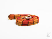 Collared Creatures Sunset Check Harris Tweed Luxury Dog Lead