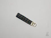 Yellow & Blue Small Check Harris Tweed Luxury Dog Collar-Buckle Fastening