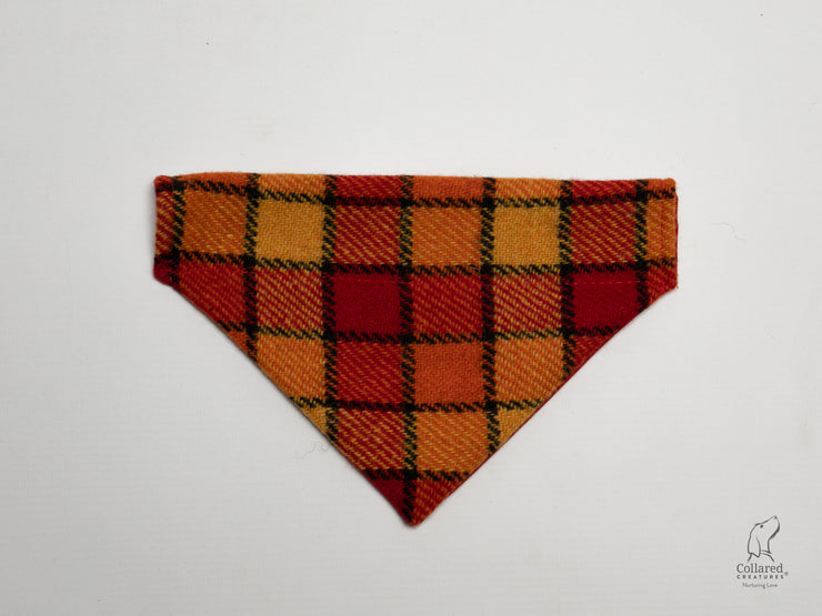 Collared Creatures Sunset Check Harris Tweed Luxury Dog Bandana