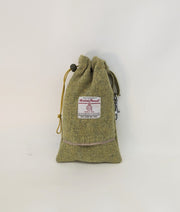 Pear Green Buckle Fastening Luxury Harris Tweed Dog Treat Bag