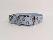 Christmas Penguin & Snowman Printed Waterproof Biothane Dog Collar/collared creatures