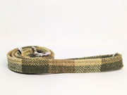 Green Block Herringbone Luxury Harris Tweed Dog Lead