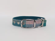 Summer Herringbone-Buckle Fastening Luxury Harris Tweed Dog Collar/collared creatures