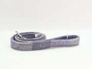 Lavender Block Check -Buckle Fastening Luxury Harris Tweed Dog Collar