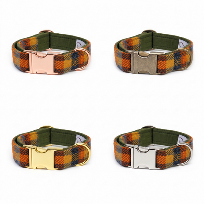 Highland Ember Tweed Dog Collar