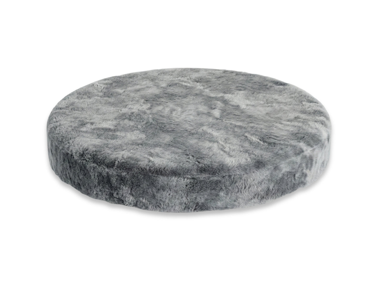 Plain Grey Faux Fur Inner Foam Cushion Cover