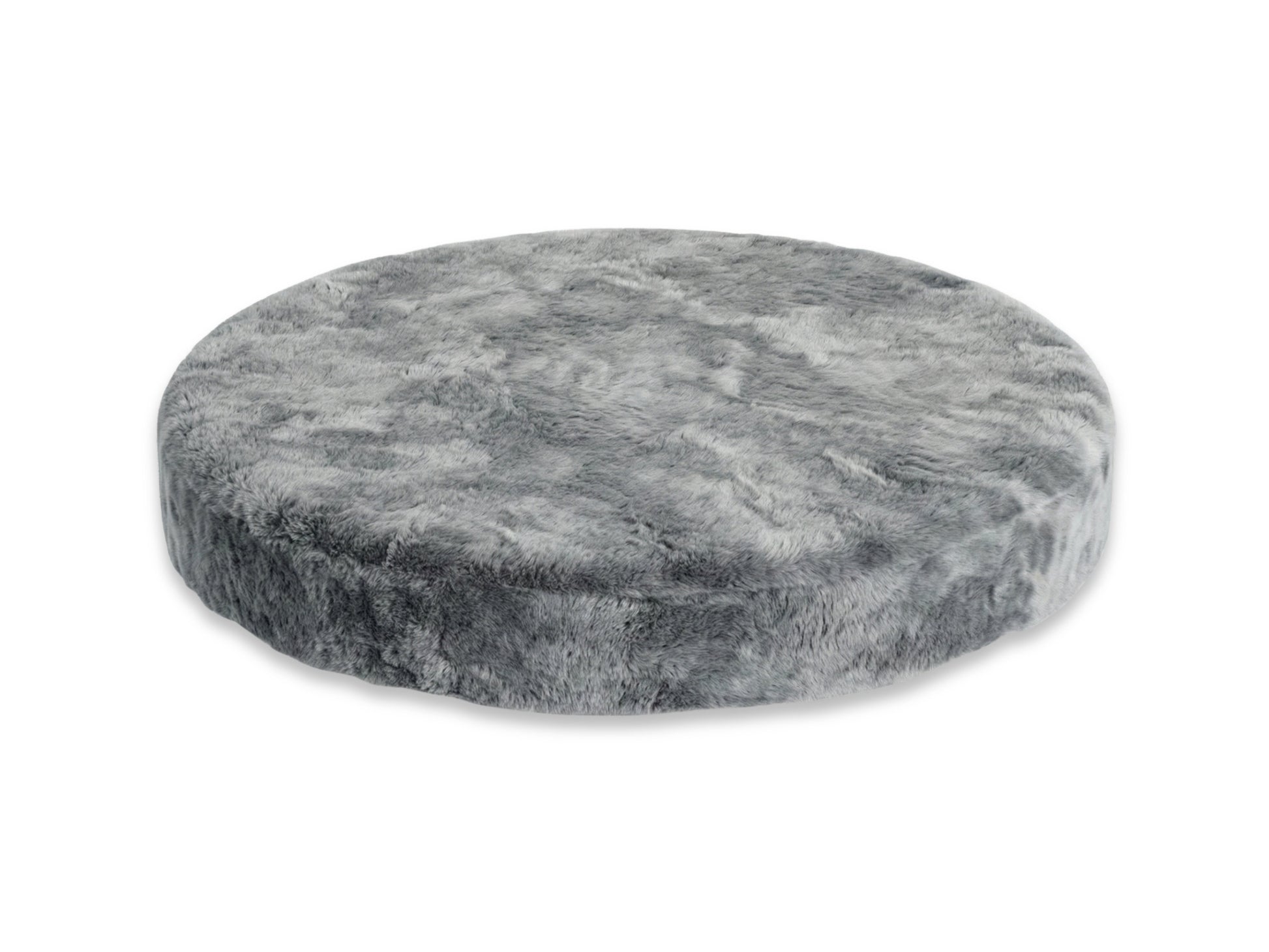 Plain Grey Faux Fur Inner Foam Cushion Cover
