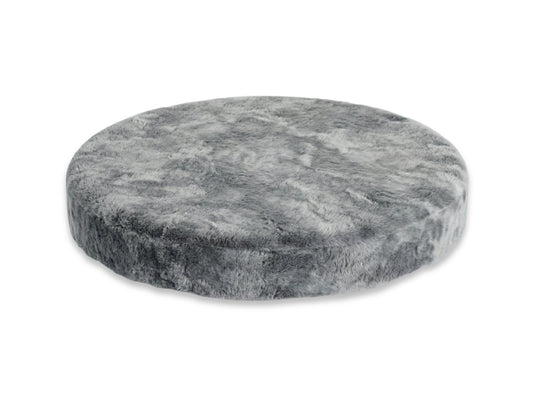 Plain Grey Faux Fur Inner Foam Cushion Cover