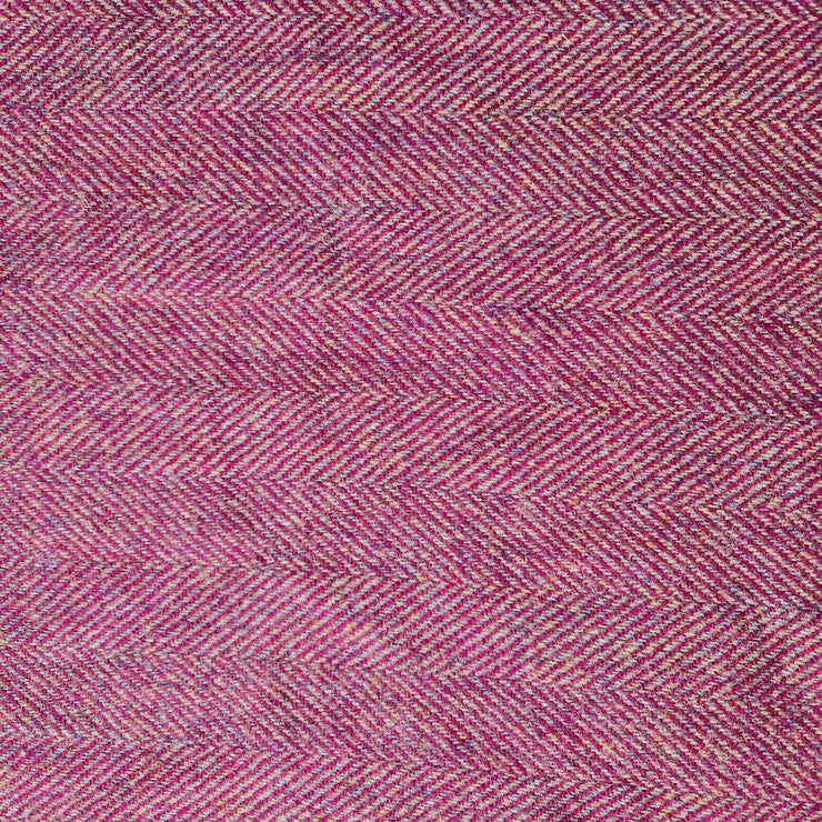 Raspberry Ripple Herringbone-Buckle Fastening Luxury Harris Tweed Dog Collar