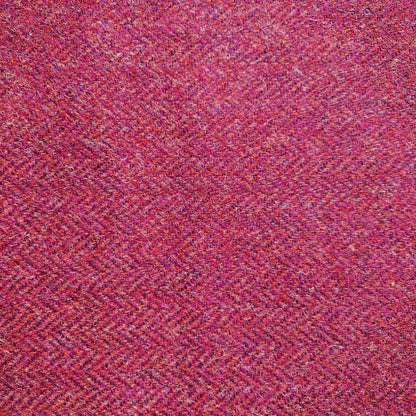 Raspberry & Coral Herringbone - Buckle Fastening Luxury Harris Tweed Dog Collar