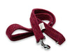 Raspberry & Coral Herringbone Luxury Harris Tweed Dog Lead