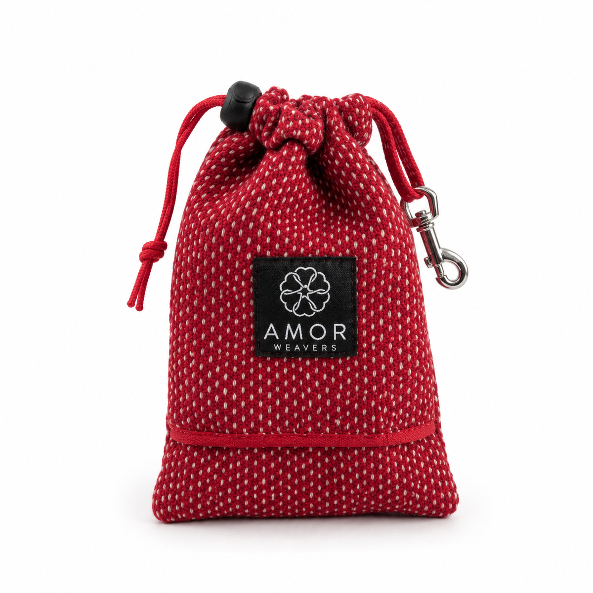 Santa In A Snowstorm amor tweed dog treat bag