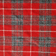 Red & Grey Check Buckle Fastening Luxury Harris Tweed Dog Collar