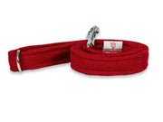 Simply Red Luxury Harris Tweed Dog Lead Handmade by Collared Creatures in the UK. Stylish Bespoke Designer Harris Tweed Dog Leash. Heritage Red Tweed. Pair with a Matching Harris Tweed Dog Collar.