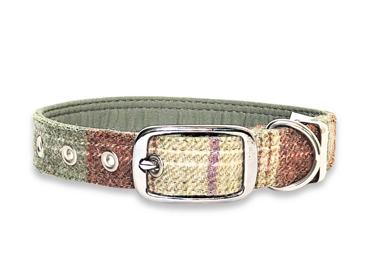 Sky Agate Luxury Abraham Moon Dog Collar by Collared Creatures - Designer Handmade Abraham Moon Dog Collar, Made in UK, Available in Multiple Sizes