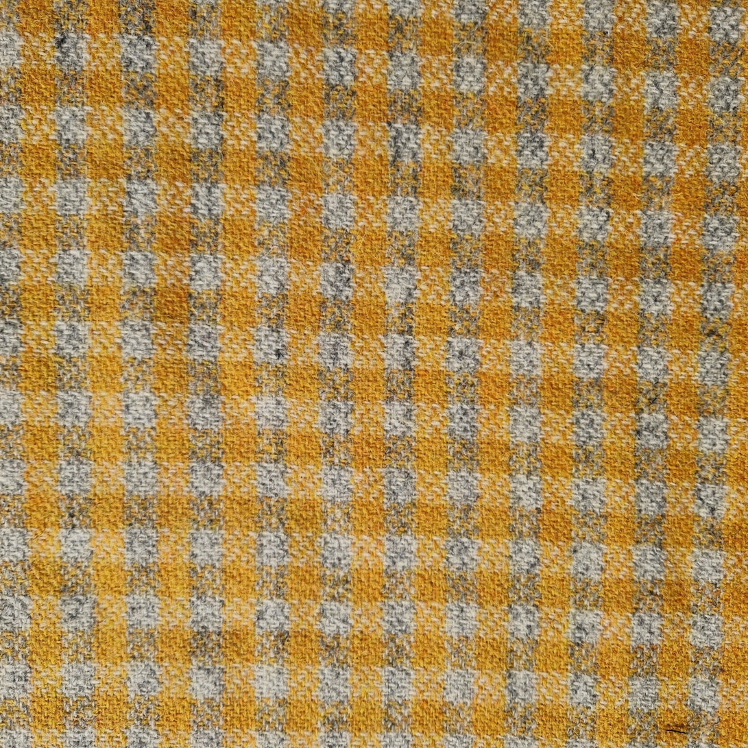 Sunflower Check Luxury Harris Tweed Dog Collar