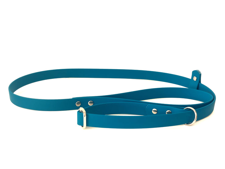 Turquoise Waterproof Biothane Dog Slip Lead Handmade in Yorkshire