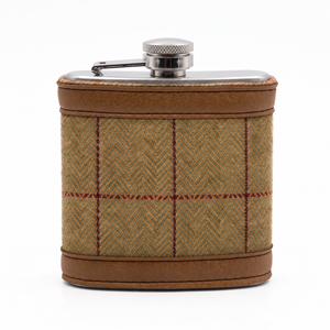 yorkshire tweed hip flask