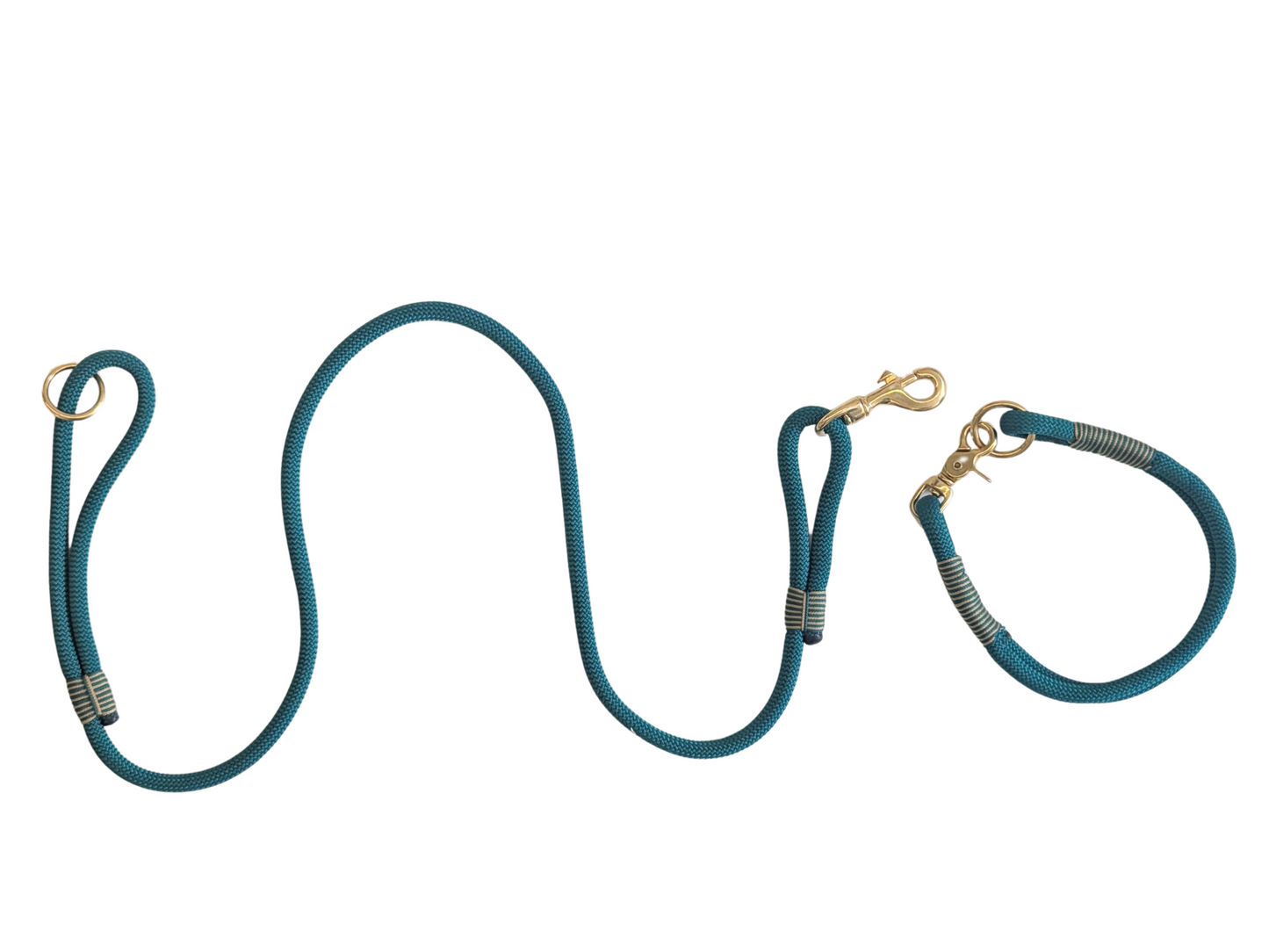 Seaweed Handmade Rope Dog Collar with whipping
