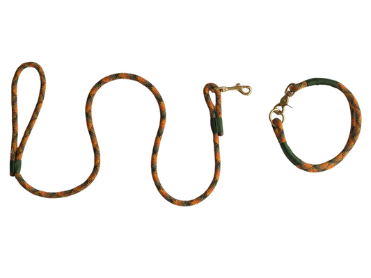 Maple Syrup Handmade Rope Dog Collar with whipping /collared creatures