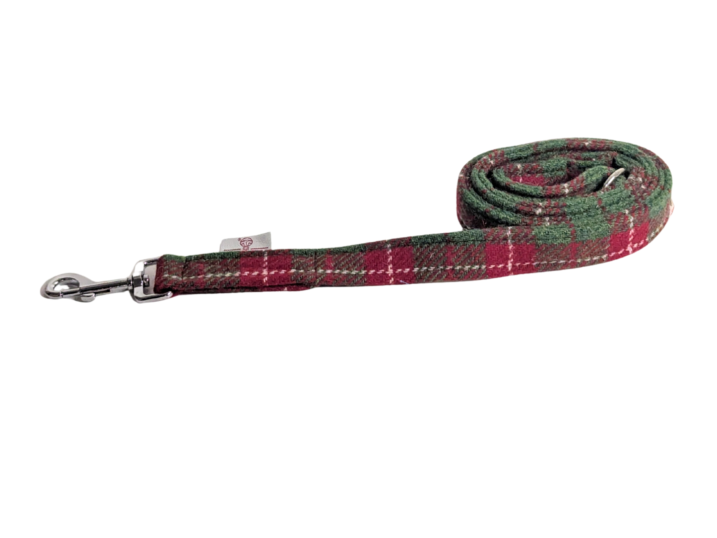 Christmas Check Harris Tweed Dog Collar