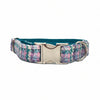 Wisteria Houndstooth Luxury Harris Tweed Dog Collar