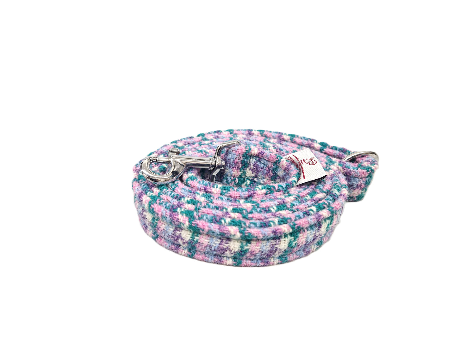 Wisteria Houndstooth Luxury Harris Tweed Dog Collar