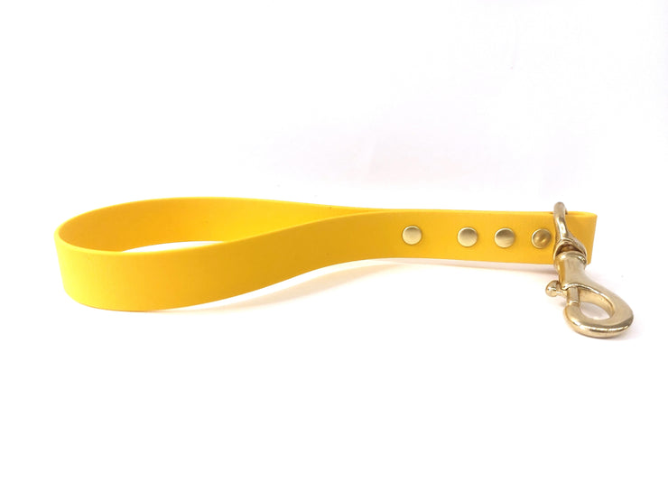 Yellow Waterproof Biothane Traffic Handle Handmade in Yorkshire