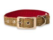 Traditional Yorkshire Tweed Dog Collar by Collared Creatures - Luxury Handmade Yorkshire Tweed Buckle Dog Collar, Made in Yorkshire, Hard Wearing & Stylish, Available in Multiple Sizes, Machine Washable
